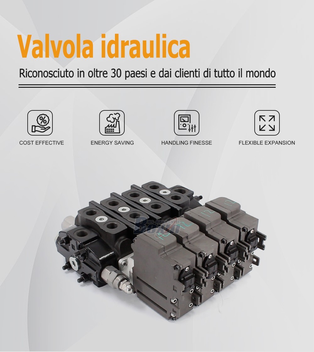 Reliable SD8EMA-4OT 4 Spool Sectional Directional Valve for Heavy Machinery